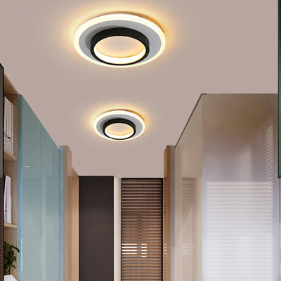 Lumière de plafond LED encastrée en cercle acrylique fer simplicité moderne pour salon 