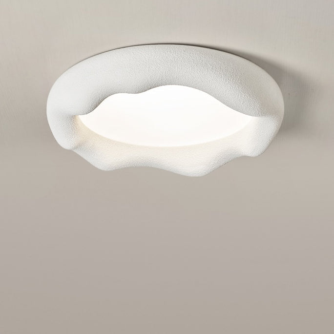 Traditionelle japanische Eisen-Fiberglas-Wolkenform-LED-Unterputz-Deckenleuchte für Wohnzimmer 
