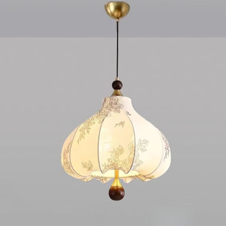 Traditioneller französischer Kronleuchter aus Kastanienholz mit Metall- und Eschenholz-Stoff, 3/5 Lichter für Esszimmer 