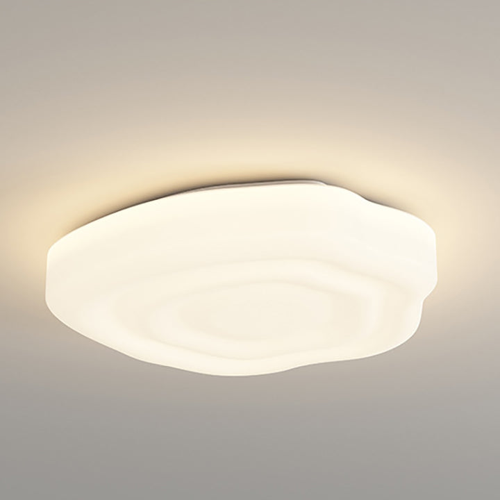 Plafonnier LED en fer PE citrouille nuage de pétales minimaliste moderne pour salon 