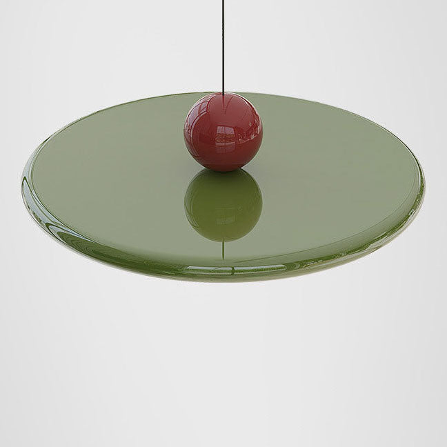 Zeitgenössische skandinavische runde fliegende Untertasse Eisen Acryl LED Pendelleuchte für Wohnzimmer 