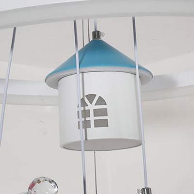 Chandelier LED en fer acrylique pour salon avec branche ronde minimaliste moderne et citrouille 