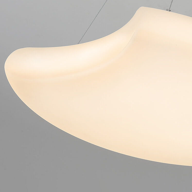 Suspension LED avec abat-jour en forme de lune créative scandinave PE 