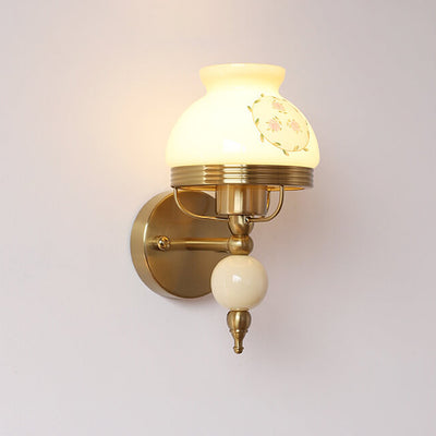 Vintage Minimalist Decorative Glass Globe 1-Light Wall Sconce Lamp