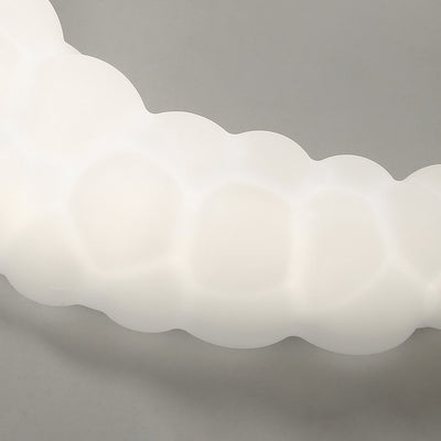 Lustre LED en fer et plastique minimaliste moderne pour salon 
