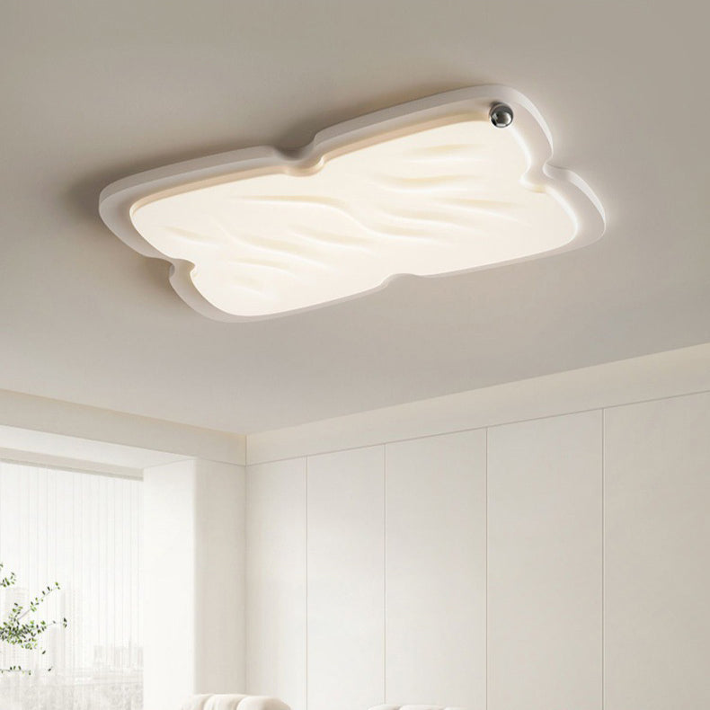 Moderne nordische Creme Biskuit PVC Schatten Hardware LED Unterputz Deckenleuchte für Schlafzimmer 