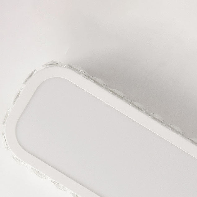 Lumière de plafond à montage affleurant LED en acrylique à bande longue en cristal moderne 