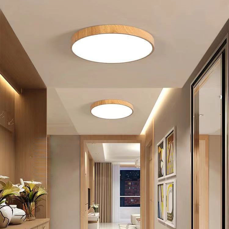 Contemporary Scandinavian Round PVC Iron LED Flush Mount Ceiling Light ...
