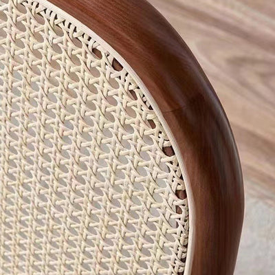 Silla de comedor de espuma de tela de madera tejida cuadrada tradicional china con respaldo y cuatro patas para comedor 