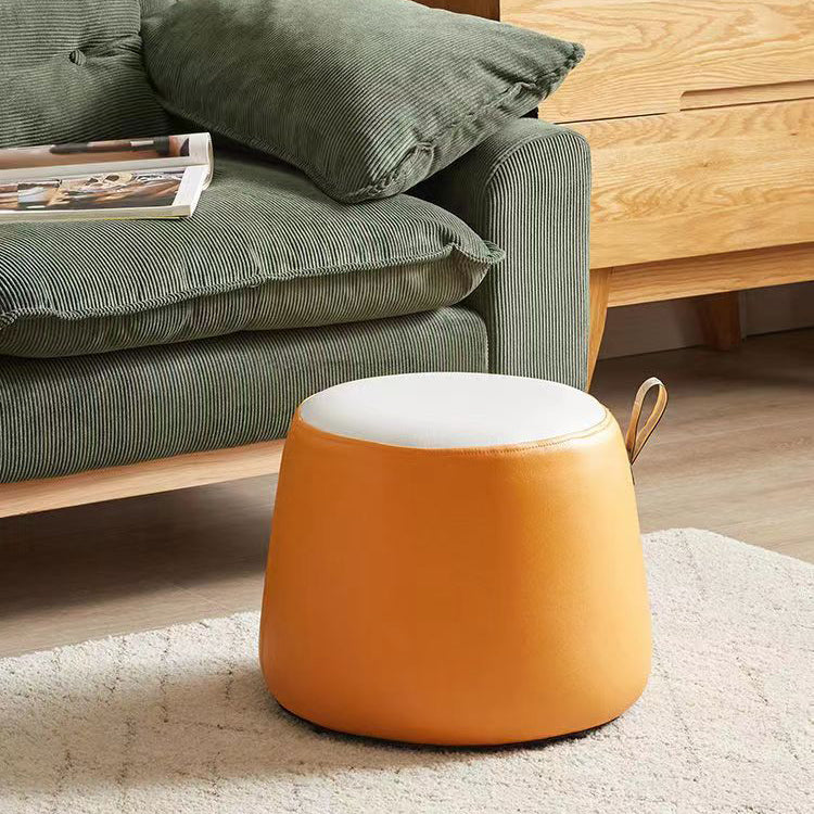 Zeitgenössischer Einfachheits-Zylinderstoff-Pouf-Niedrighocker für das Wohnzimmer 