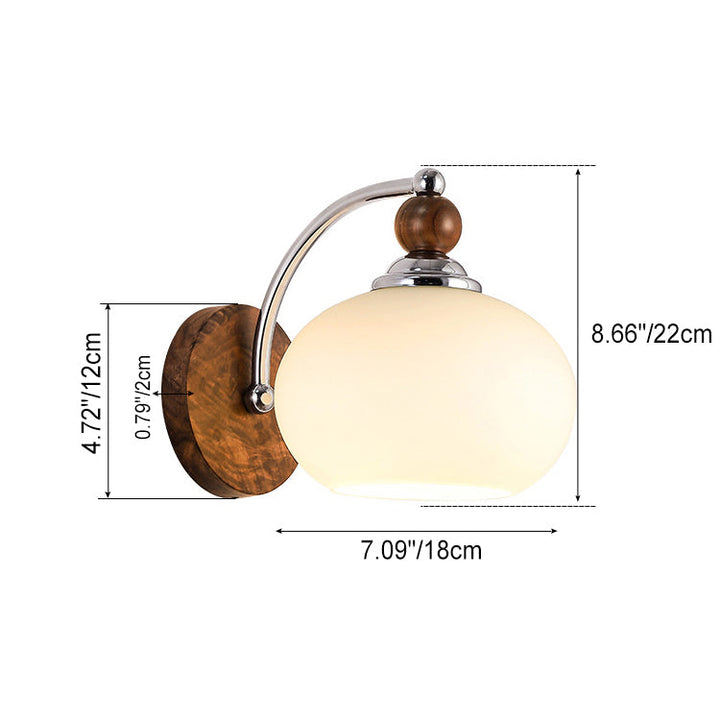 Lampe murale à une lumière en forme de lanterne vintage traditionnelle en bois, fer et verre pour chambre à coucher 