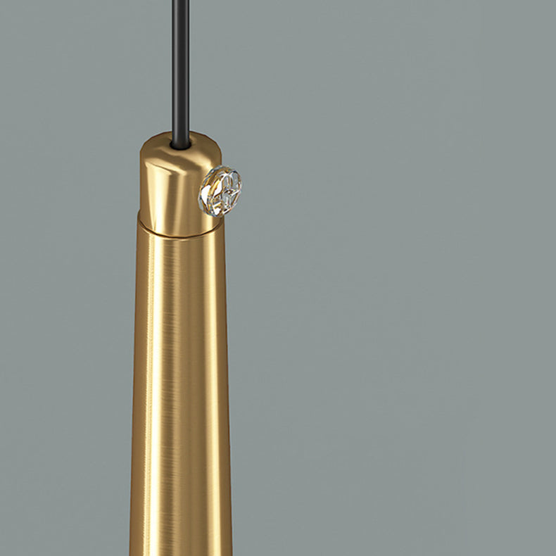 Lustre Contemporain de Luxe en Cuivre Complet avec Abat-jour en Verre Ondulé à Eau 1 Lumière pour Salon 