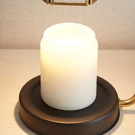 Contemporary Retro Iron Glass Cylinder Shade 2-Light Melting Wax Table Lamp For Bedroom