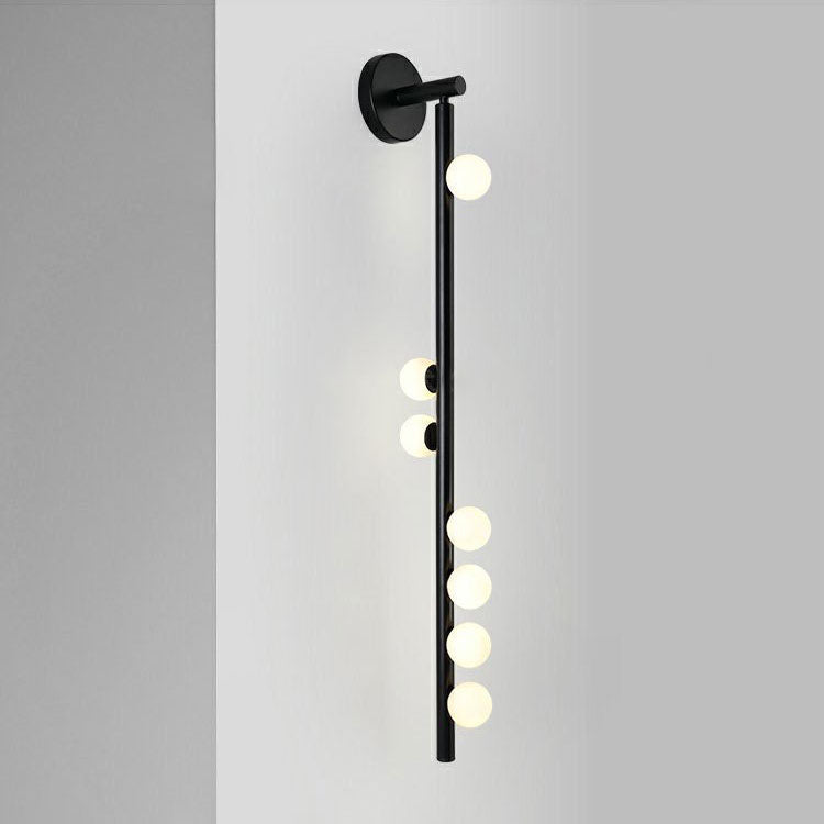 Lámpara de Aplique de Pared de Bola de Vidrio de Hierro de Simplicidad Moderna 3/5/7 Luces Para Sala de Estar 