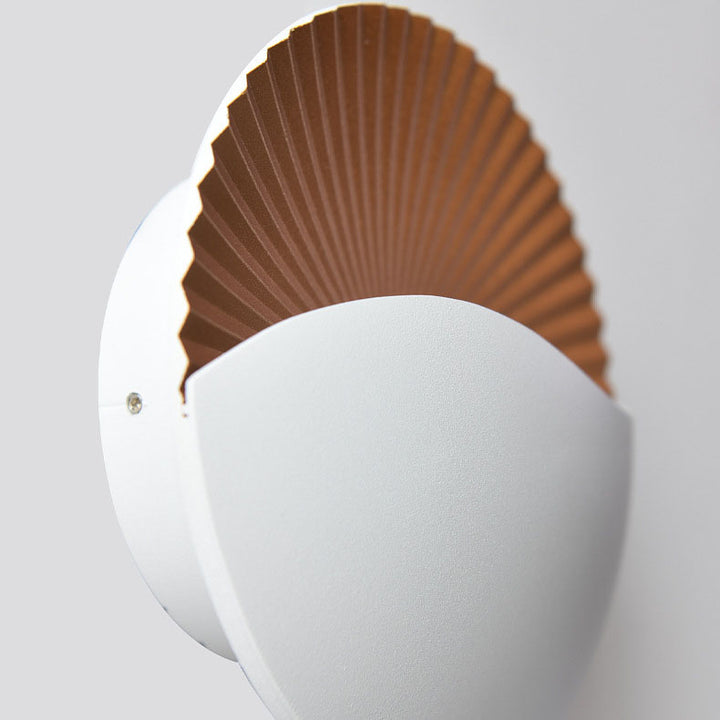 Applique murale extérieure moderne minimaliste étanche en aluminium avec LED et coque ronde pour jardin 