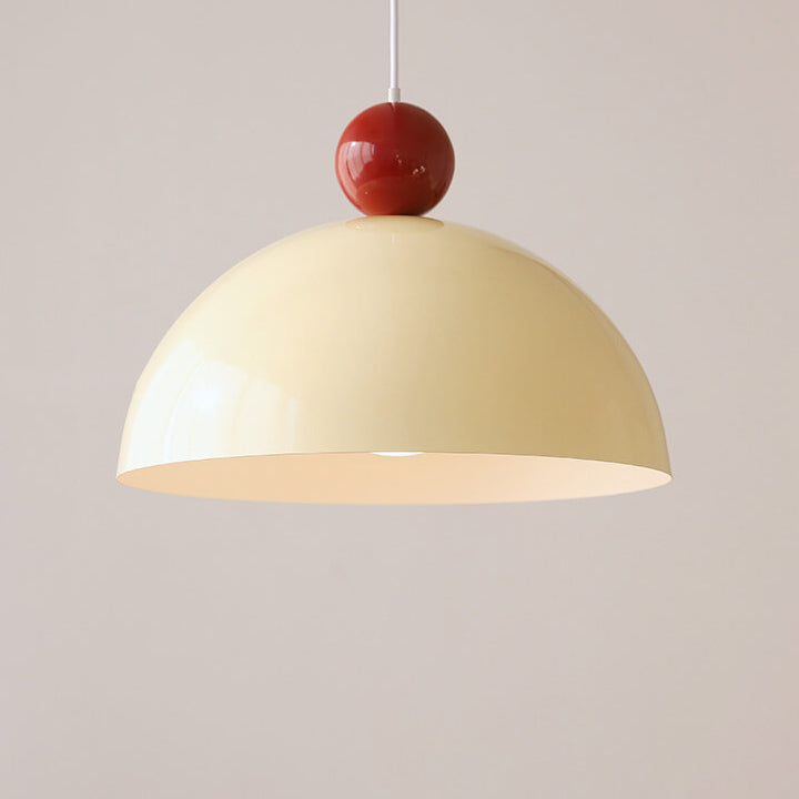 French Retro Semi-Circular Iron 1-Light Pendant Light