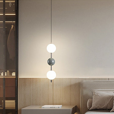 Moderne Art Deco Hebbare Multi Orb String Aluminium Acryl LED Pendelleuchte Für Schlafzimmer 