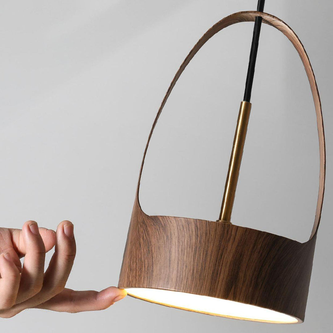 Lámpara colgante LED de hierro acrílico redonda contemporánea escandinava para dormitorio 