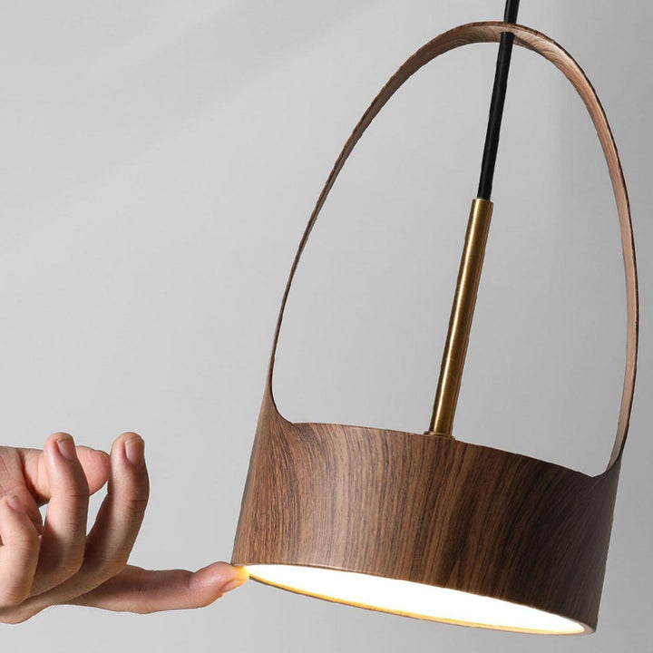 Lámpara colgante LED de hierro acrílico redonda contemporánea escandinava para dormitorio 