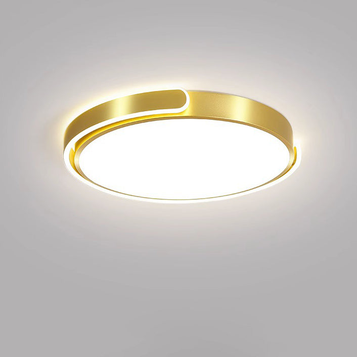 Plafonnier LED rond minimaliste moderne en aluminium et acrylique pour chambre 