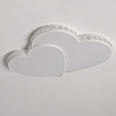 Plafonnier LED en cristal acrylique et fer minimaliste moderne pour chambre à coucher 