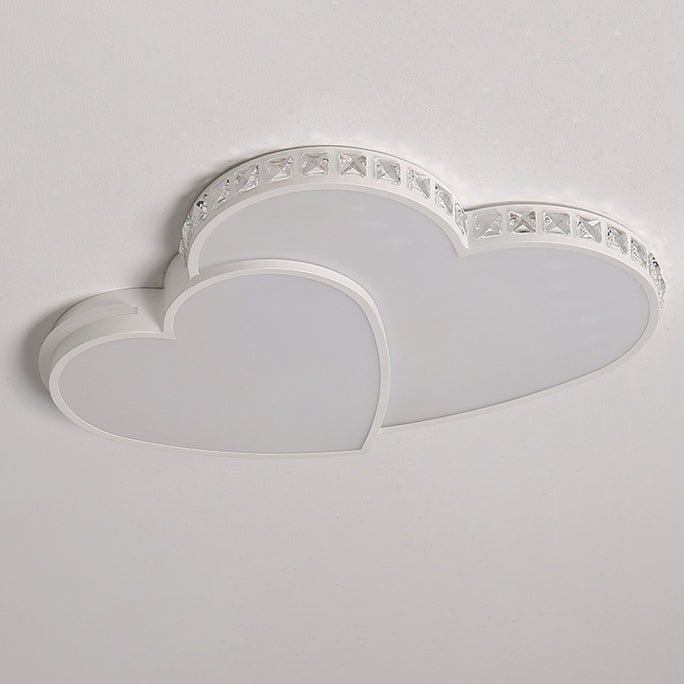 Plafonnier LED en cristal acrylique et fer minimaliste moderne pour chambre à coucher 
