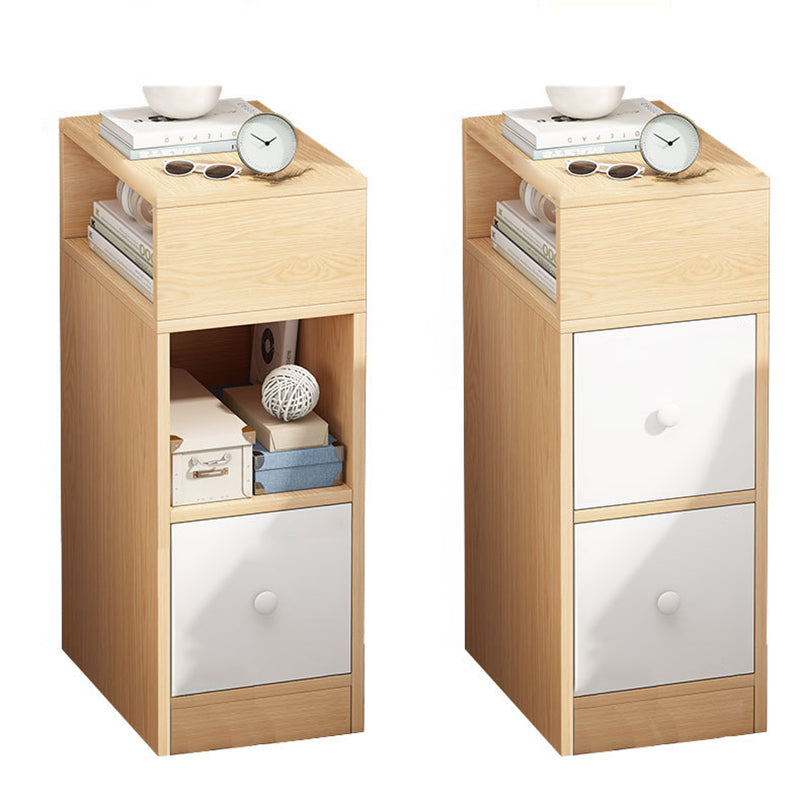 Moderner minimalistischer rechteckiger Platten-Nachttisch mit 1/2/3 Schubladen für die Bettseite 