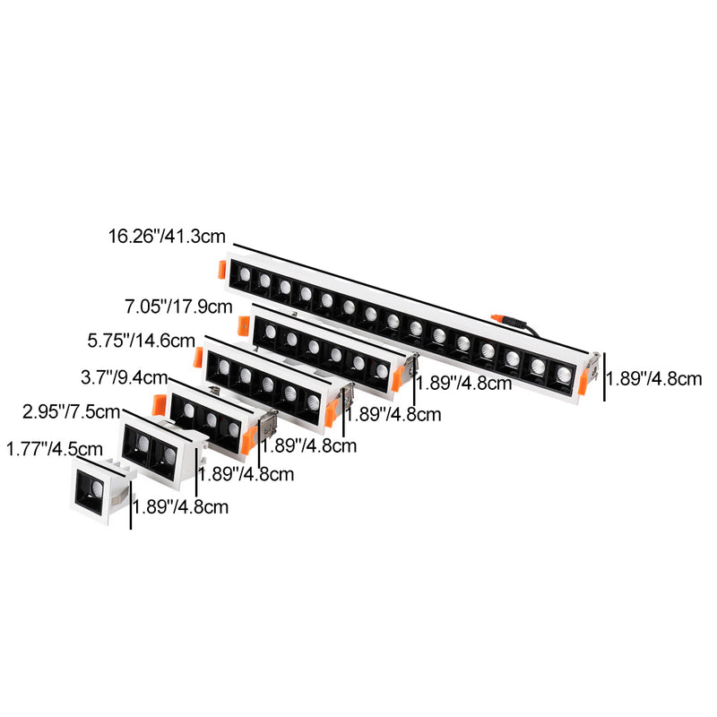 Modern Minimalist Aluminum LED Line Spotlight Flush Mount Ceiling Light