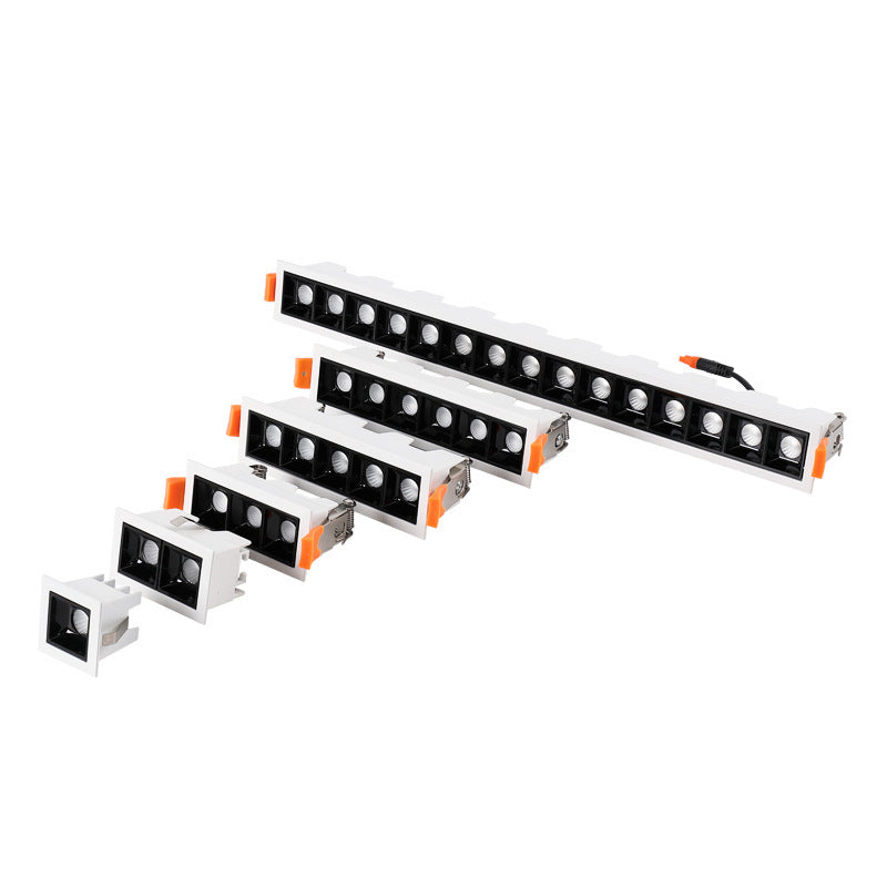 Modern Minimalist Aluminum LED Line Spotlight Flush Mount Ceiling Light