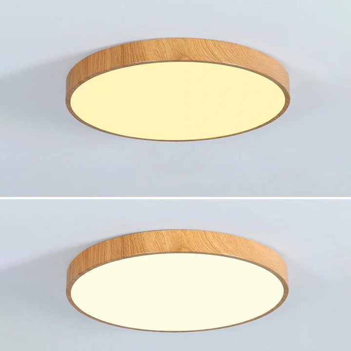 Zeitgenössische skandinavische runde PVC-Eisen-LED-Unterputz-Deckenleuchte für Schlafzimmer 