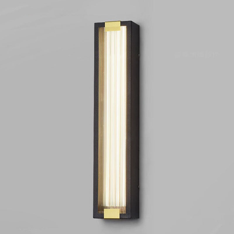 Applique murale LED étanche en acier inoxydable, rectangulaire de luxe moderne, lampe pour Patio extérieur 