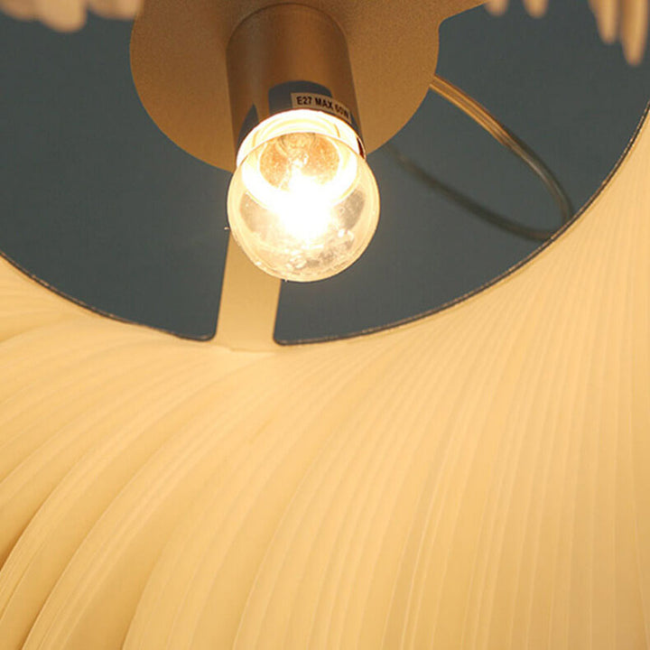 Hardware de linterna plisada de pergamino Wabi-Sabi japonés, luz colgante de 1 luz 