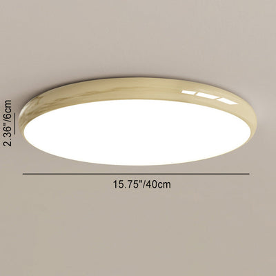 Plafonnier LED moderne minimaliste en acrylique rond avec abat-jour pour chambre 