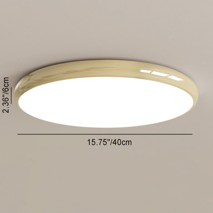 Plafonnier LED moderne minimaliste en acrylique rond avec abat-jour pour chambre 