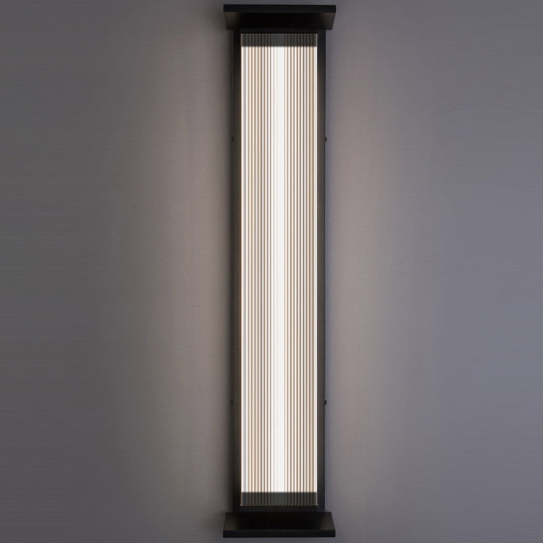 Applique murale LED en acier inoxydable acrylique rectangulaire étanche minimaliste moderne pour patio extérieur 