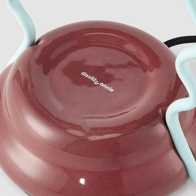 Lámpara de mesa de cera derretida de 1 luz con base de cerámica en forma de casa de hongo de hierro creativo contemporáneo para dormitorio 