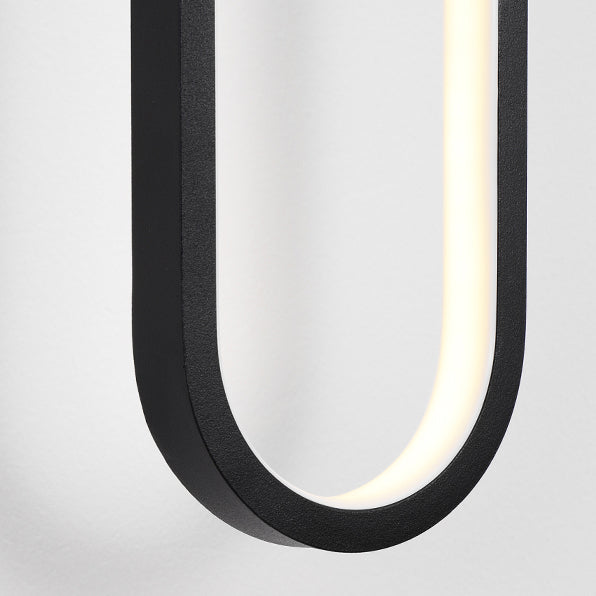 Moderne minimalistische runde lange Acryl Eisen LED Wandleuchte Lampe für Wohnzimmer 