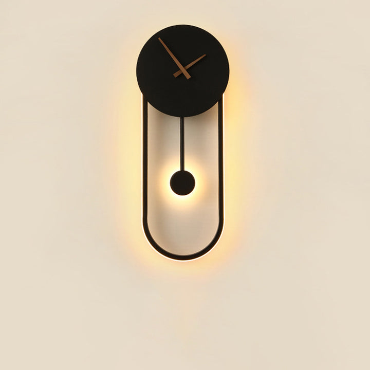 Applique murale LED en fer acrylique de forme ovale ronde scandinave contemporaine pour chambre 