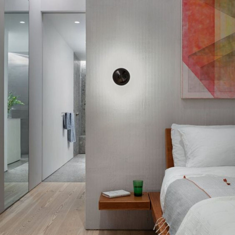 Aplique de pared LED de metal en semicírculo de meteorito de simplicidad moderna para dormitorio 