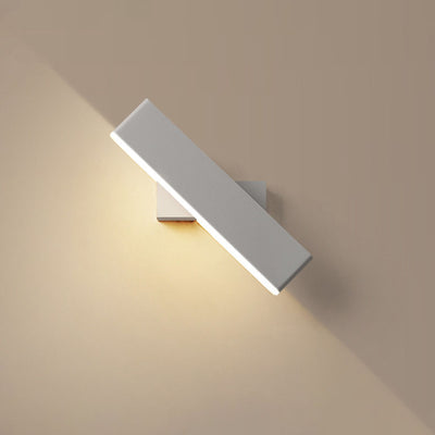 Modern Minimalist Rectangular Aluminum Acrylic LED Wall Sconce Lamp