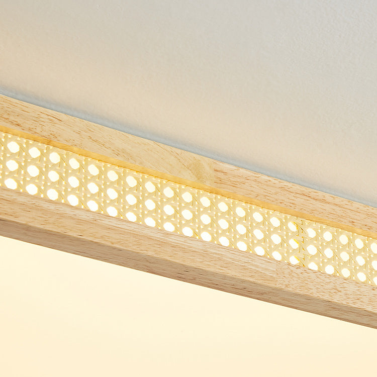 Luz de techo empotrada LED de madera acrílica cuadrada minimalista moderna para dormitorio 