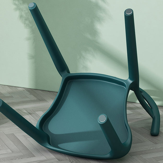 Chaise de salle à manger empilable en plastique Arc scandinave contemporain avec dossier pour salle à manger 