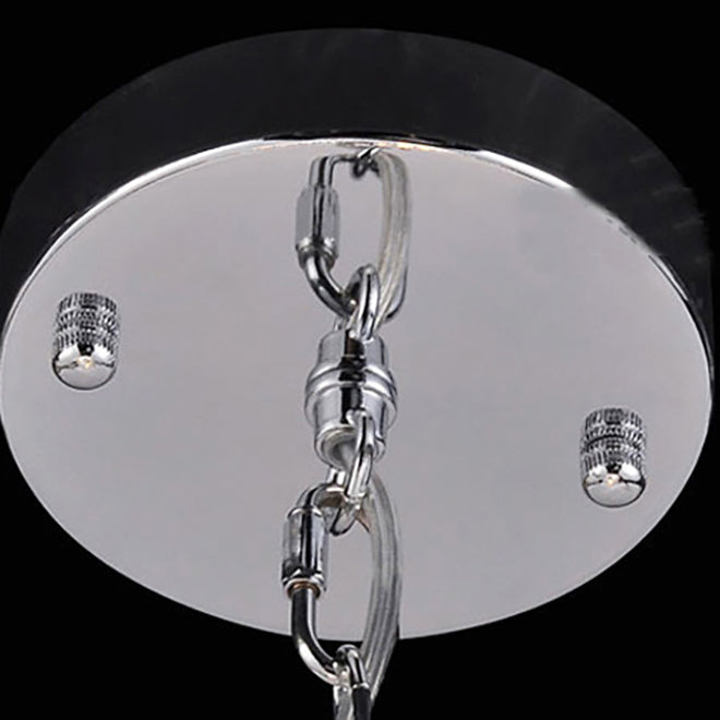 Modern Minimalist Round Iron Crystal 4/5/6 Light Chandelier For Living Room