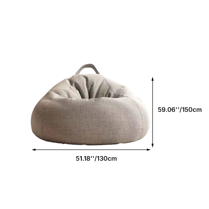 Dossier et repose-pieds de canapé paresseux rond moderne minimaliste en coton et lin EPS pour salon 