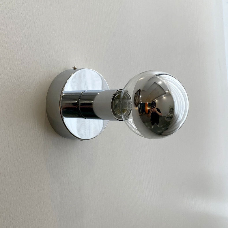 Moderner minimalistischer elektroplattierter Eisenkugel-Glas-1-Licht-Wandleuchter 