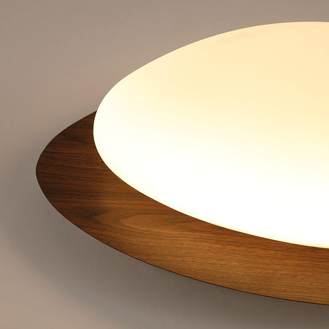 Luz de techo empotrada LED de hierro acrílico con forma de guijarro escandinavo contemporáneo para dormitorio 