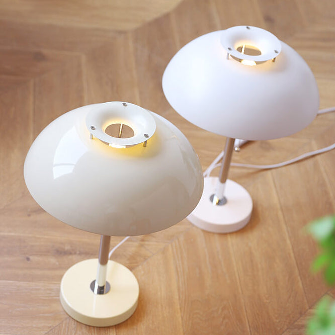 French Vintage Iron Round Dome 1-Light Table Lamp