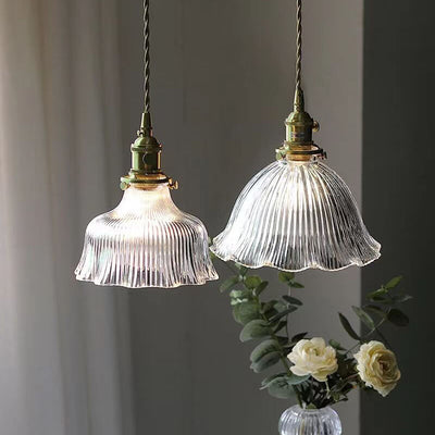 Luz colgante de 1 luz de vidrio de nogal de cobre minimalista moderno nórdico 