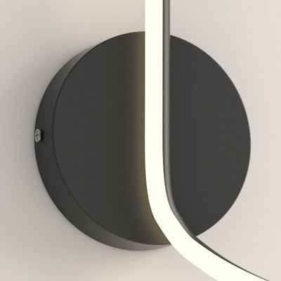 Lámpara Aplique de Pared LED de Hierro y Aluminio en Espiral Minimalista Moderna para Dormitorio 