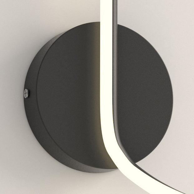 Lámpara Aplique de Pared LED de Hierro y Aluminio en Espiral Minimalista Moderna para Dormitorio 